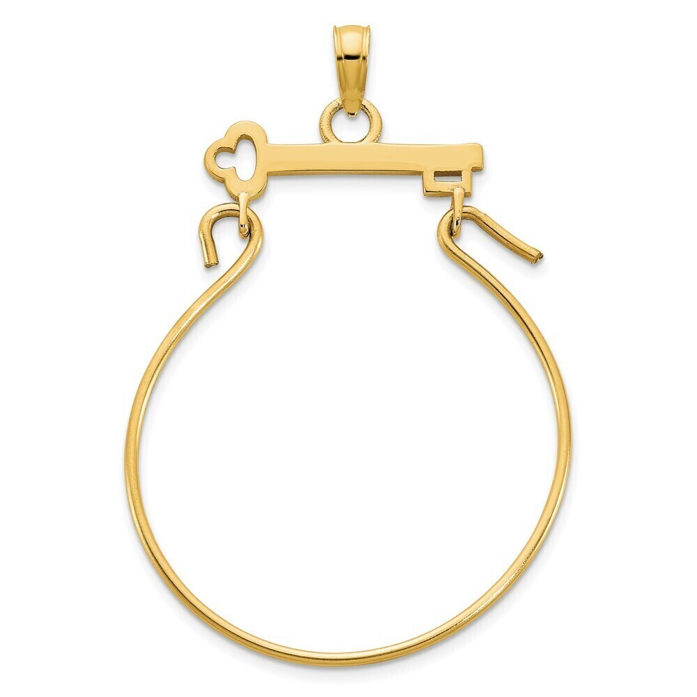 Million Charms 14k Yellow Gold Key Charm Holder Pendant